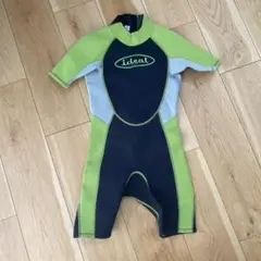 キッズideal スプリングウェットスーツ 緑/黒/灰