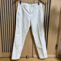 ホワイト スラックス 前後ポケット付き
