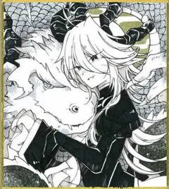 22；手描きイラスト　色紙　オリジナル　原画　チャイナ ドラゴン