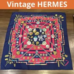 希少Vintage HERMES　 ヴィンテージ　エルメス　『カレ90』スカーフ