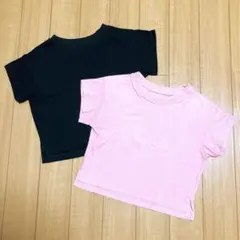まとめ売り　ユニクロ　110cm Ｔシャツ　2点セット　黒　ピンク