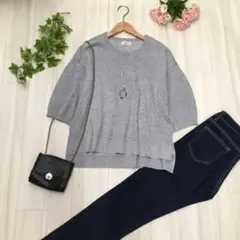 定価11000円 イエナ プルオーバー ニット サマーニット トップス グレーのサムネイル