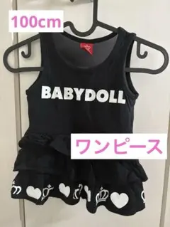 BABYDOLL ブラックノースリーブワンピース