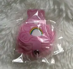 ケアベア　ふわふわしっぽチャーム　チアベア　ピンク　ガチャ