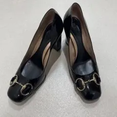 GUCCI グッチ ホースビット エナメル レザー パンプス