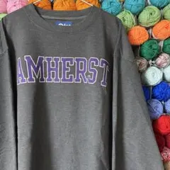 アメリカ古着 ブルー84 AMHERST プリント グレー トレーナー