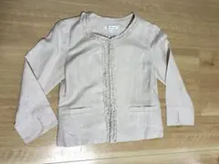 フリル付きベージュジャケット　ROPÉ PICNIC