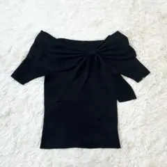 INGNI イング 2wayオフショルダーリボン半袖ニット M