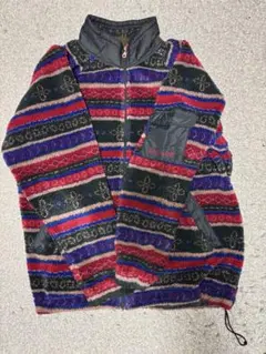 00s ティンバーランド 総柄 フリースジャケット L ネイティブ柄 アウター