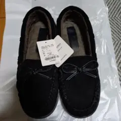 スタディオクリップ　撥水ファーモカシン　ブラック　L