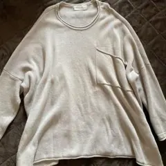 tree cafe ベージュニット・セーター