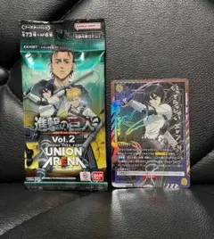 美品　ユニオンアリーナ　進撃の巨人2 ミカサ・アッカーマン　サインパラレルSR