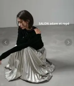 SALON adam et ropé ウォッシャブルメタリックプリーツスカート2のサムネイル