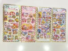 ウォーターインシール　グリッターシール キャラクターシールセット4シート ラスト