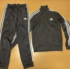 まふまふ着用 adidas ストライプジャージ セットアップ ブラック 