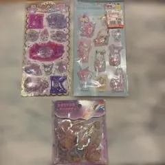 サンリオ シェイカーシール＆ウォーターシール&コットンパフィー　3種セット