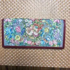 銀座WAKO 花柄刺繍レザー 長財布 - メルカリ