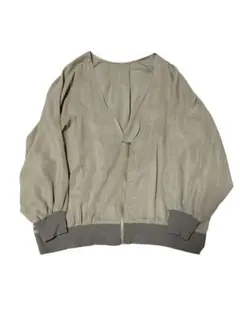 YORT ブルゾン シアー　ドルマンスリーブ　レディース　M ベージュ