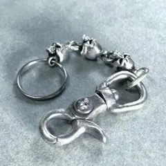 THIRTEEN DESIGNS スカルチェーン キーホルダー シルバー925 - メルカリ