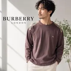 BURBERRY LONDON ノバチェック切替ロンT 長袖Tシャツ L メンズのサムネイル