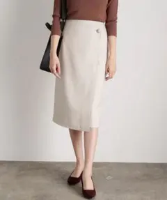 VIS【EASY CARE】アシメラップIラインスカート ビスヴィス