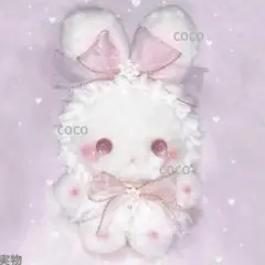 うさぎ ぬいぐるみポシェット 雪 妖精リボン レース パール たちみみ ロリータ うさぎ ぬいぐるみポシェット 雪 妖精リボン レース パール たちみみ