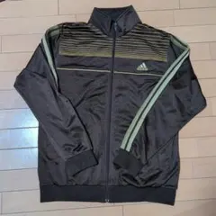 adidas ブラウン ストライプ ジャージ Lサイズ