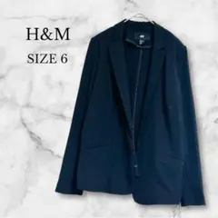 エイチアンドエム　テーラードジャケット　オフィスカジュアル　レディース　ブラック