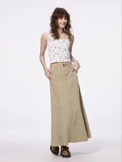 フレアマキシスカート(丈標準88.0～95.0cm)