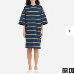 ユニクロユー オーバーサイズ ボーダーTワンピース