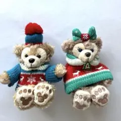 ダッフィー&シェリーメイ　ぬいぐるみストラップ　2012 クリスマス