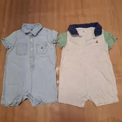 baby gap ロンパース 6-12m 12-18m 2点セット デニム 襟