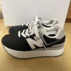 New Balance WL574Z 574+ 厚底　ブラック