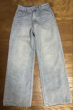 【美品】フリージア パールストレート デニムパンツ