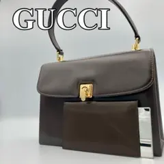 GUCCI オールドグッチ ヴィンテージ レザー ワンハンドル ハンドバッグ