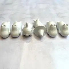 ムーミンファミリーホワイト陶器箸置き6個セット