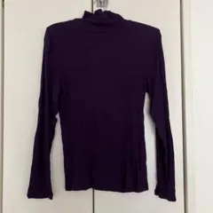 スタイルヒートリブタートルネックT（長袖）【purple】