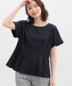 ハニーズ　ペプラムブラウス ネイビーのサムネイル