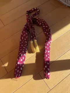 ワイン色　帯締め、帯揚げ