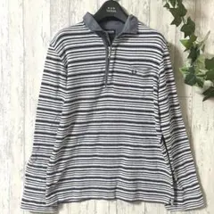 マックレガー ボーダー ハーフジップ 長袖ポロ Lのサムネイル