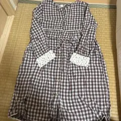 春用ワンピース　ギンガムチェック　130㎝