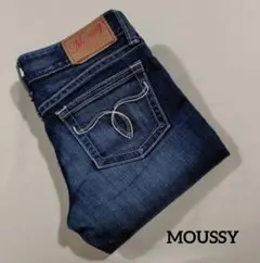 MOUSSY　マウジー　ホワイトステッチ スキニーデニム