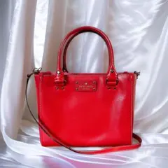 美品‼︎ ◆kate spade◆ 2way ショルダー ハンドバッグ RED
