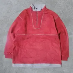NCAA ハーフジップフリース L 赤×グレー カレッジのサムネイル