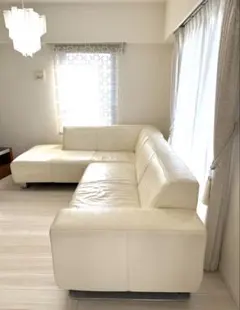 【大塚家具】カウチソファ★アイボリー★カウチ部分