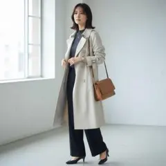 G6449*INED イネド☆Aライン☆トレンチコート☆ベージュ☆11