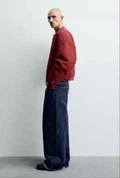 ZARA×CHAMPION バーガンディ ジャケット