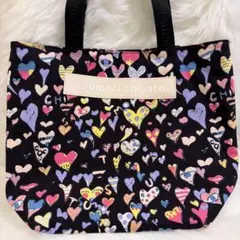 【美品】tsumori chisatoコットン ハート トートバッグ L 総柄のサムネイル