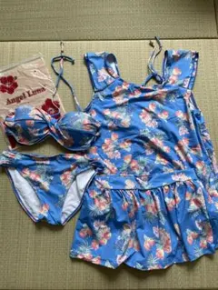 Angel Luna セパレート水着 4点セット ブルー フルーツ柄のサムネイル