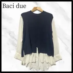 Baci due レイヤード長袖トップス